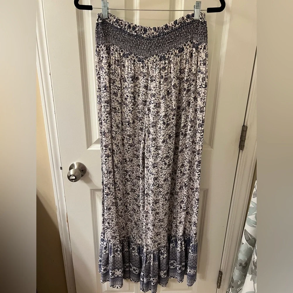 Mustard Seed-Floral Wide-Leg Flowy Pants-Size M - Picture 7 of 11
